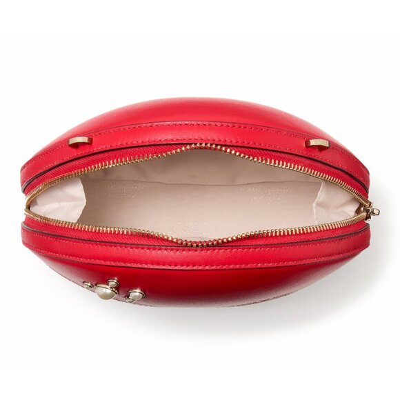 New Kate Spade 3D Mushroom Crossbody Smooth Leather Ruby Red Multi - Picture 3 of 5